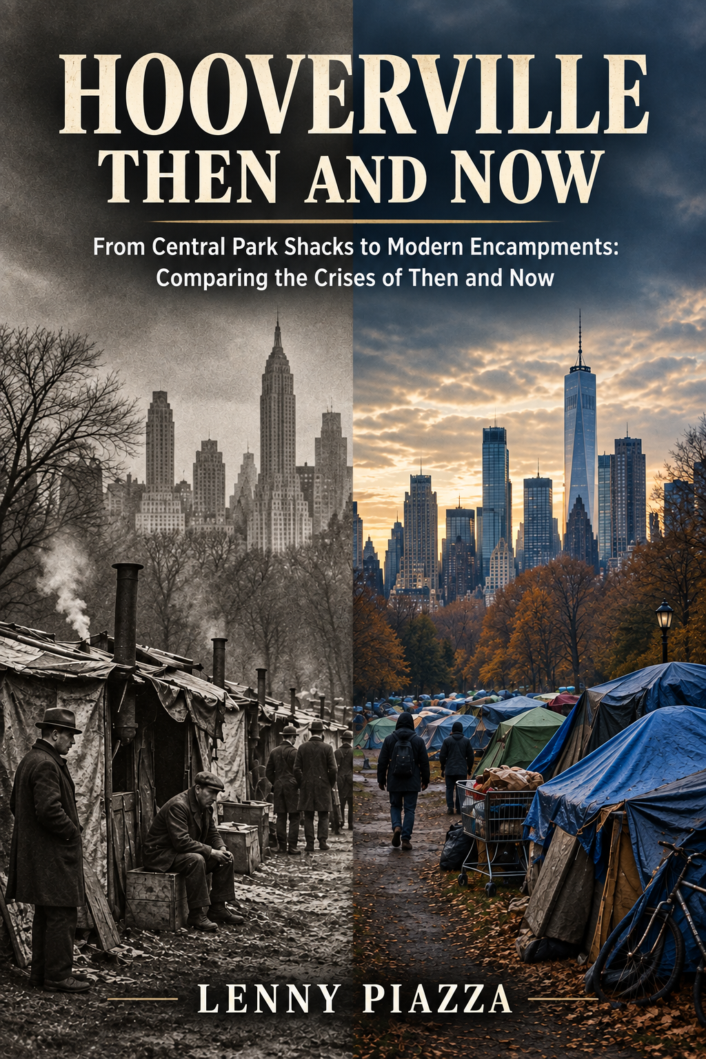 E-book cover for Hooverville Then and Now by Lenny Piazza